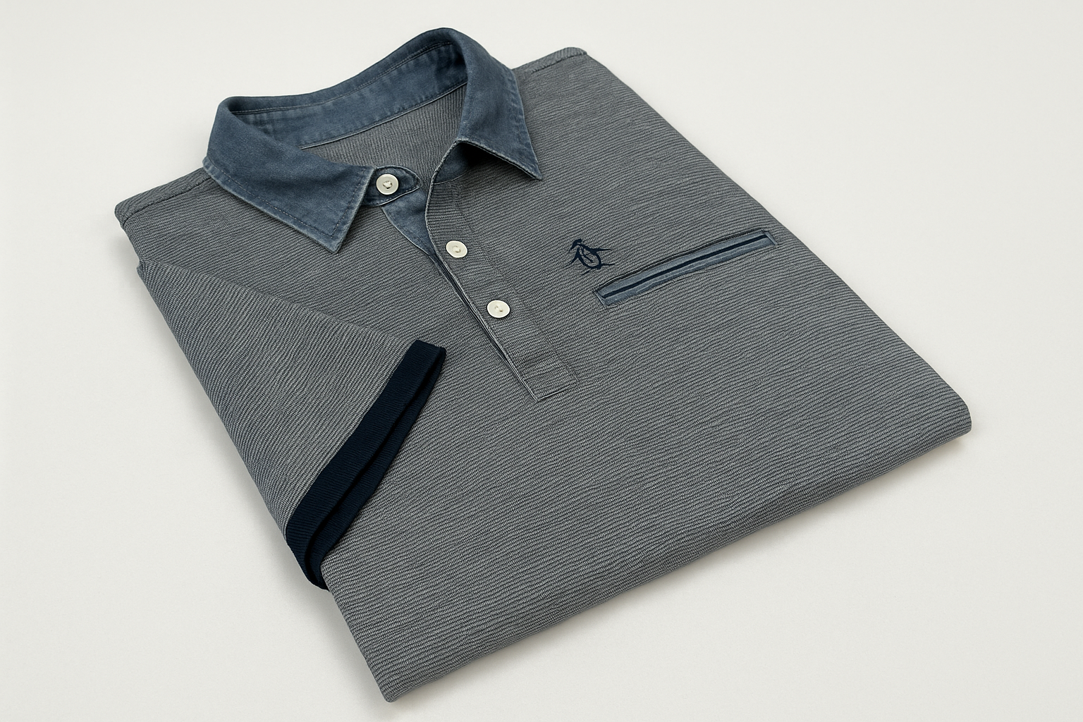 Folded three-quarter view