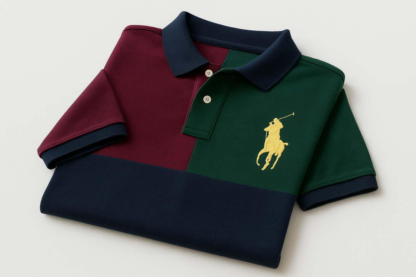 Folded three-quarter view