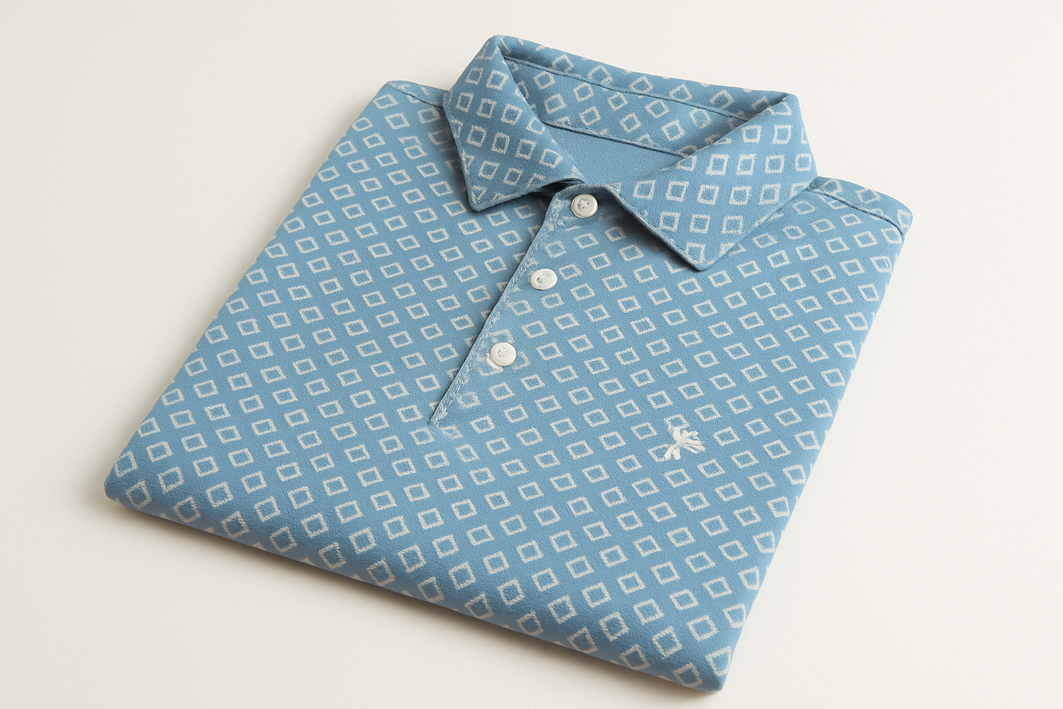 Folded three-quarter view