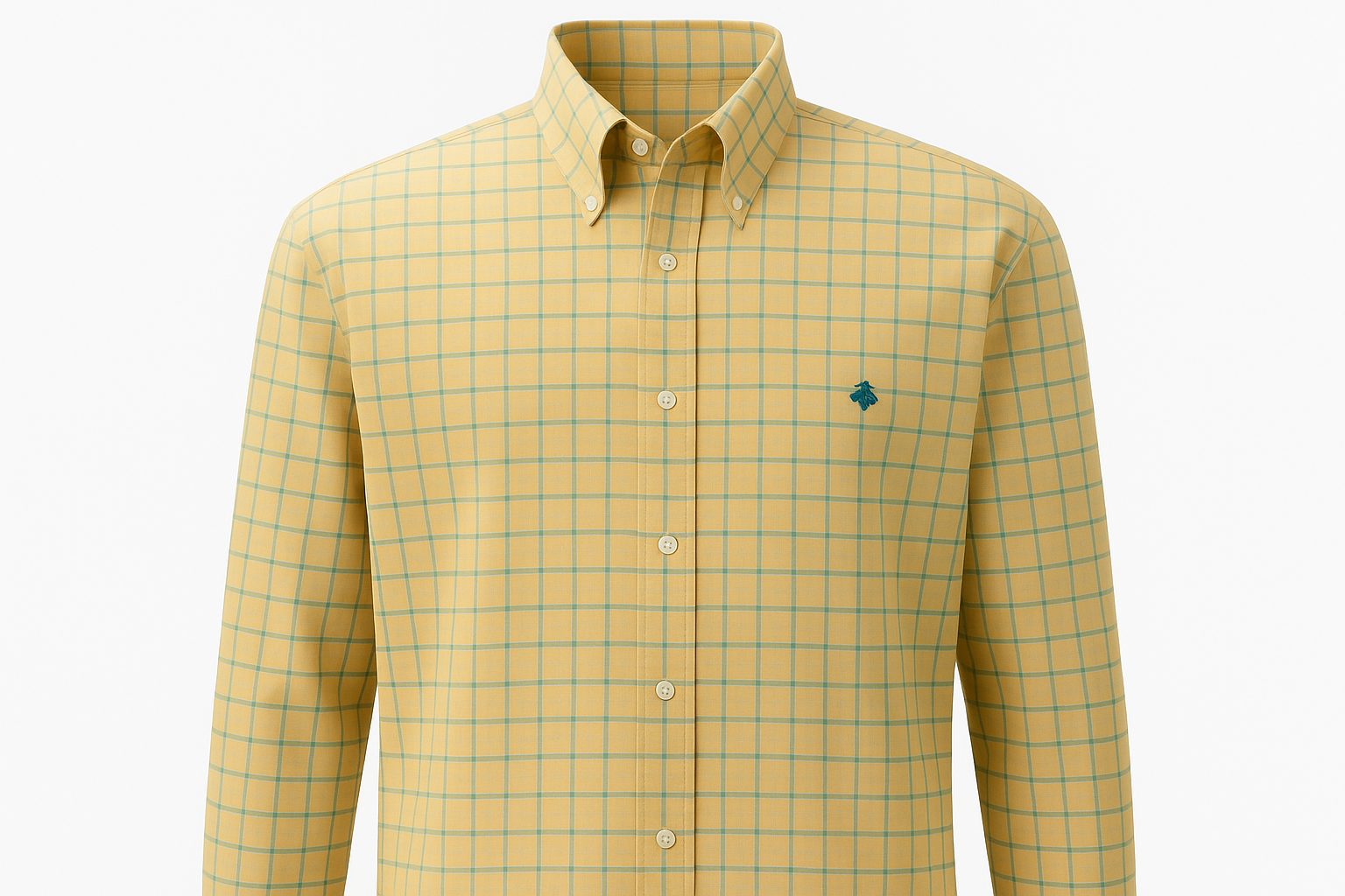 Ghost mannequin shirt with Brooks Brothers logo