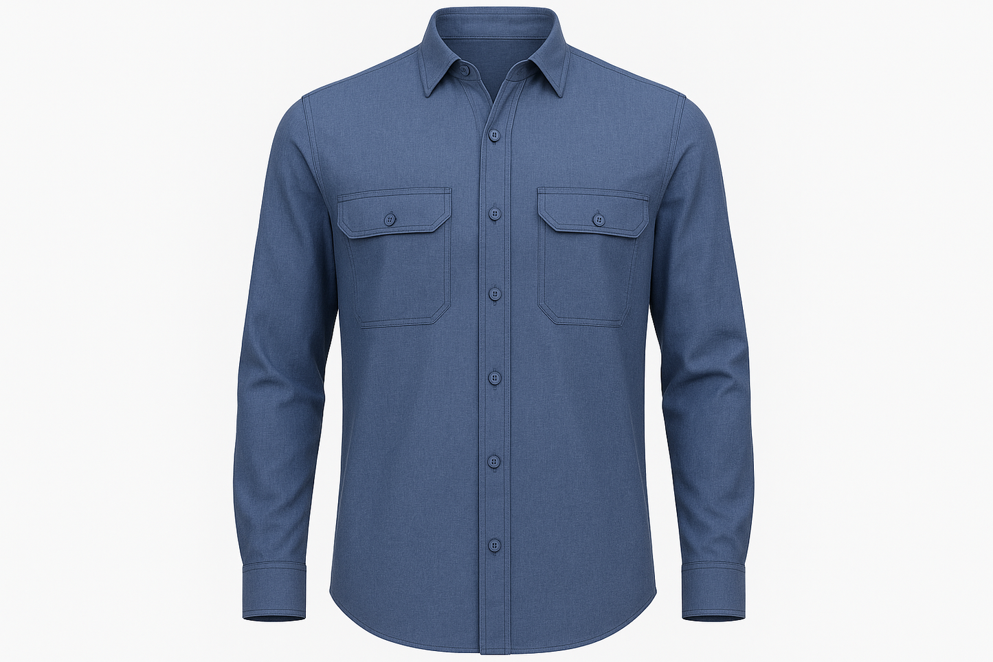 Ghost mannequin style denim shirt