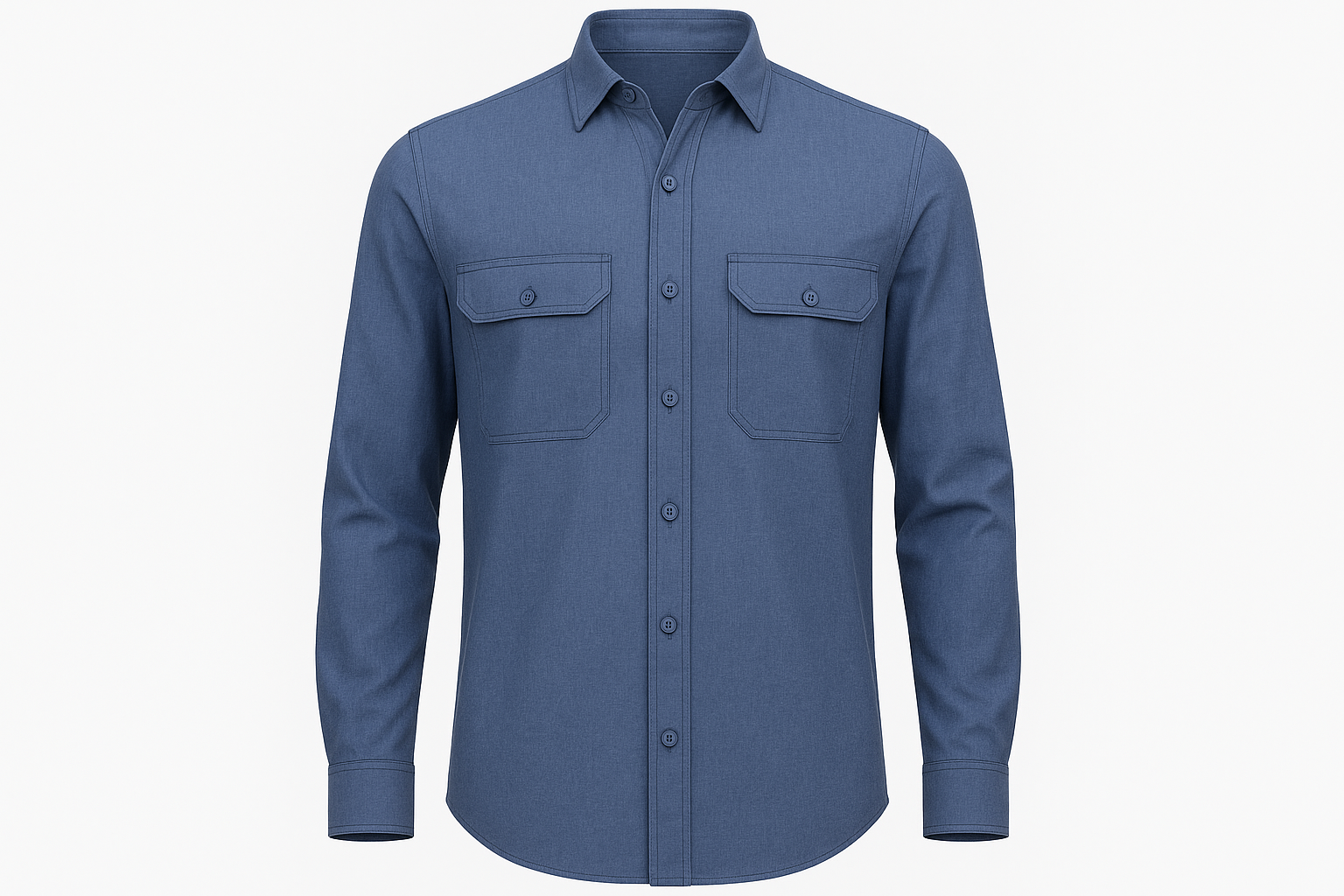 Ghost mannequin style denim shirt