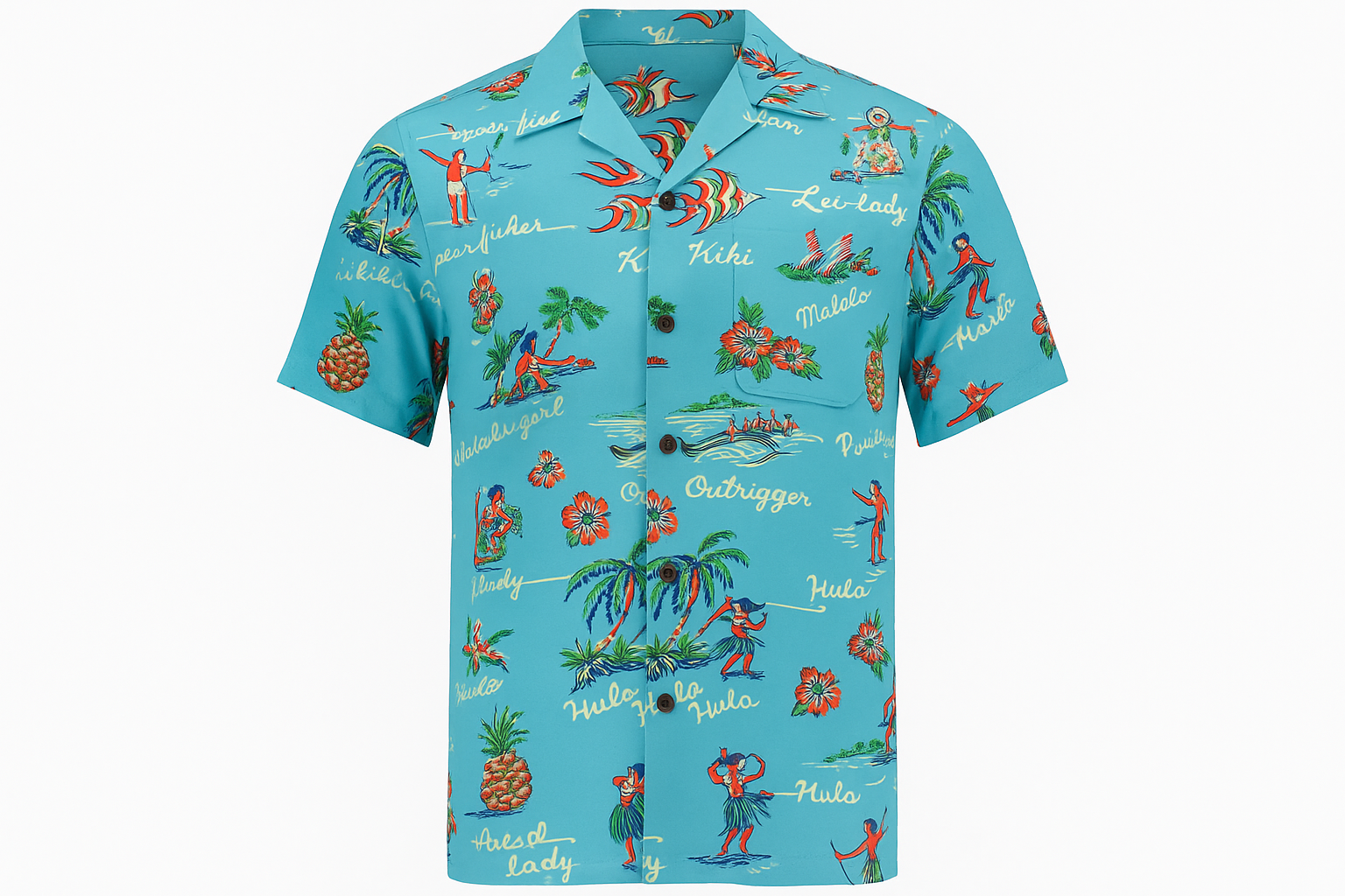 Ghost mannequin style Hawaiian shirt