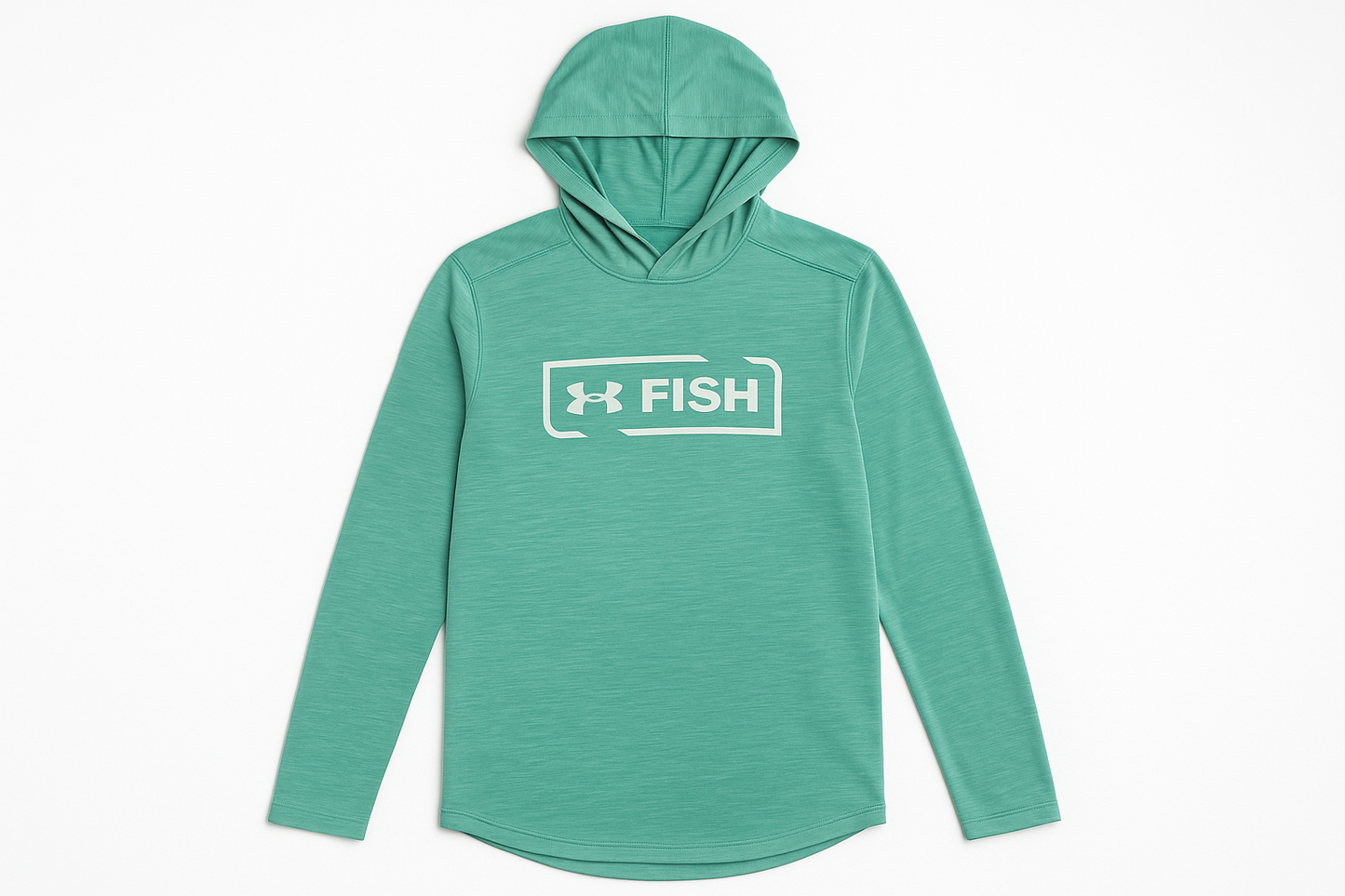 Hoodie Under Armour Fish verde menta - Vista frontal plana