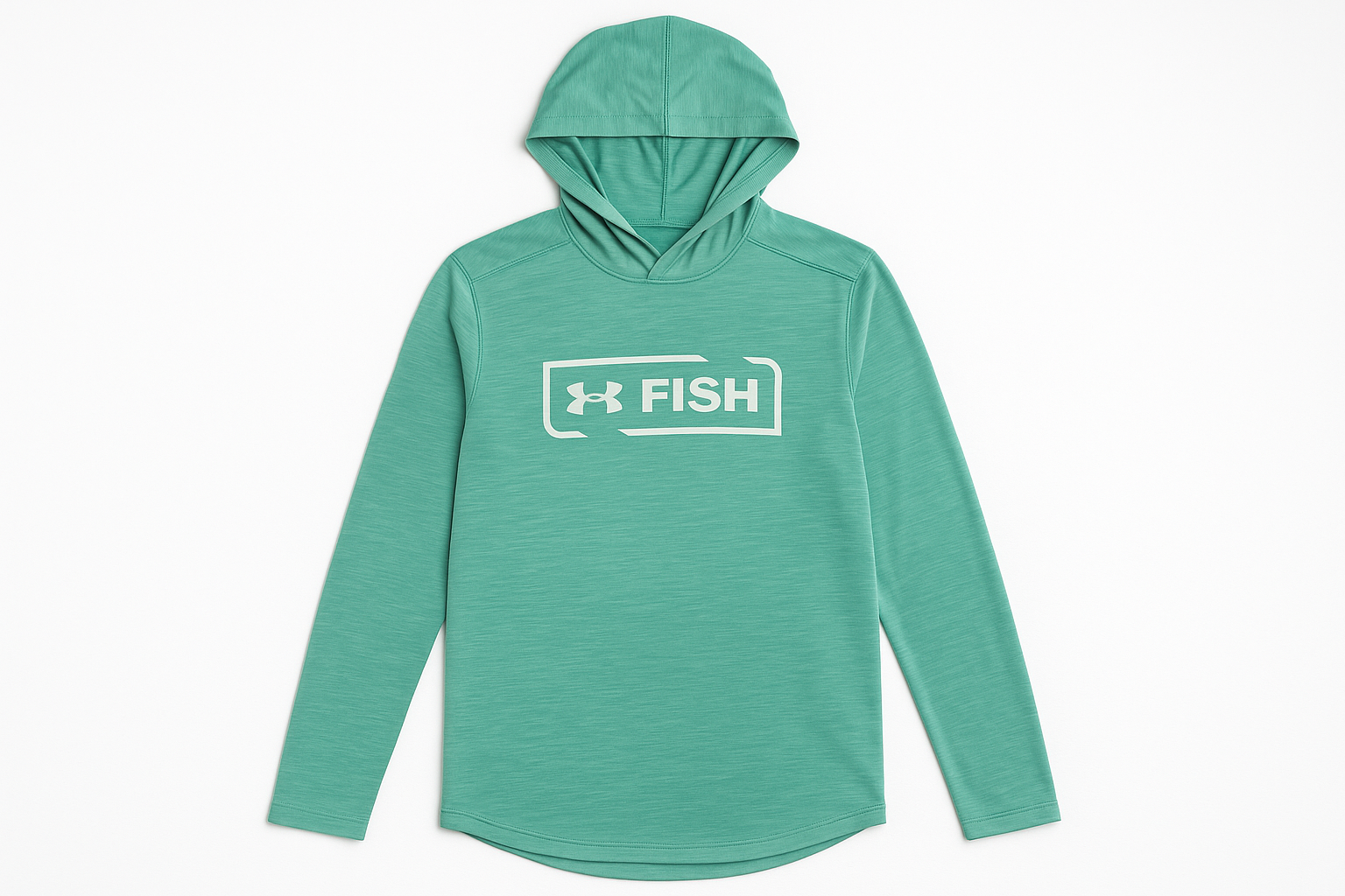 Hoodie Under Armour Fish verde menta - Vista frontal plana
