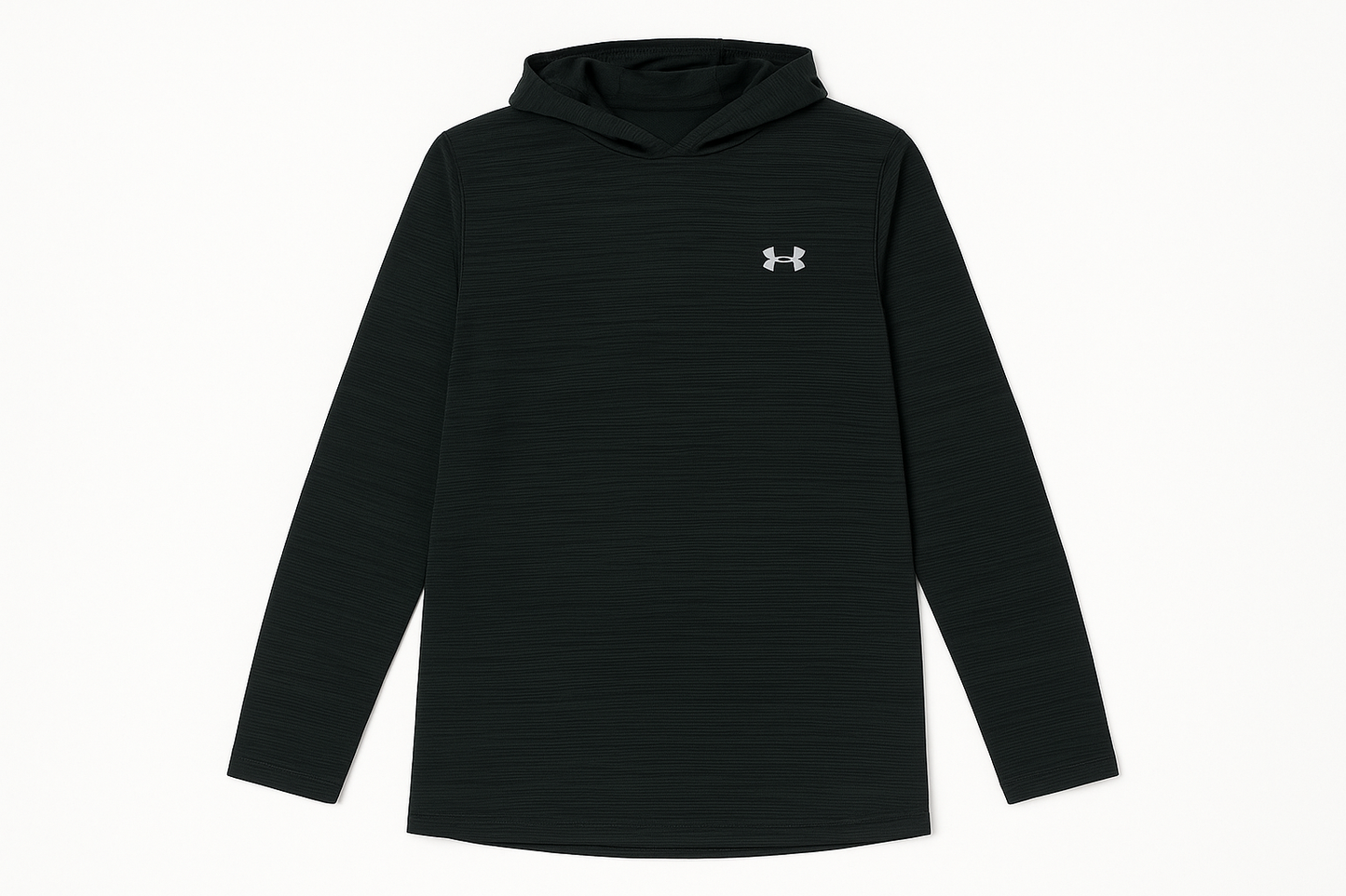 Hoodie Under Armour verde texturizada - Vista frontal plana