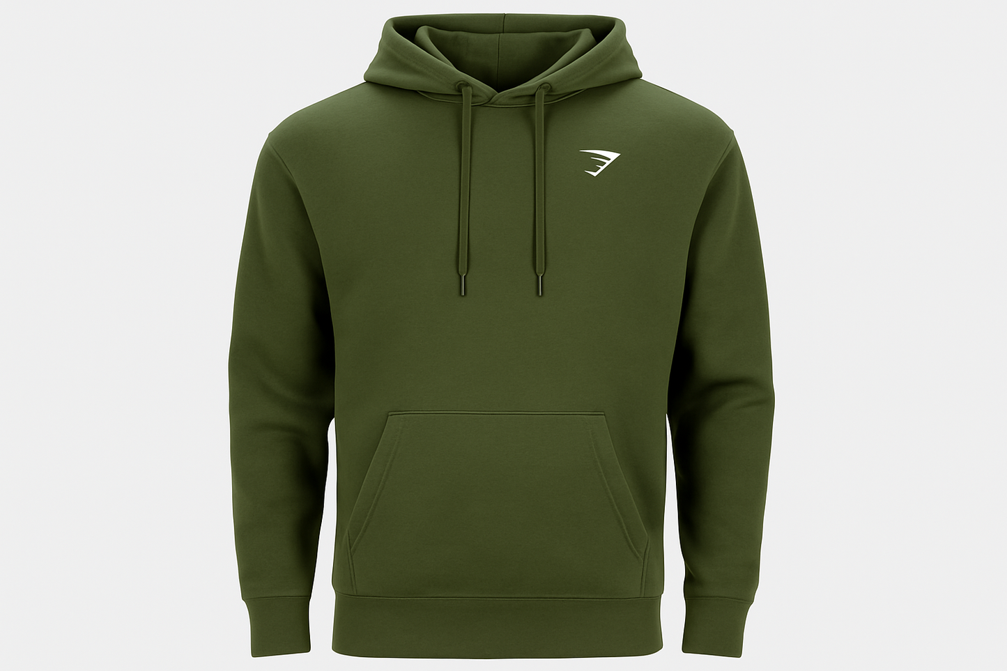 Hoodie verde oliva ghost mannequin