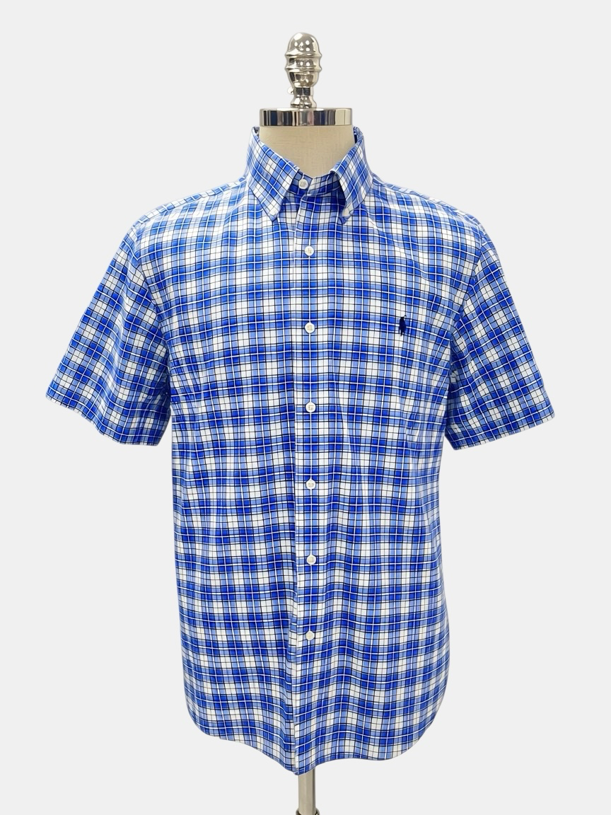 Camisa Polo Ralph Lauren 🏇🏼 de cuadros en azul, verde y blanco Talla L Entalle Clásico
