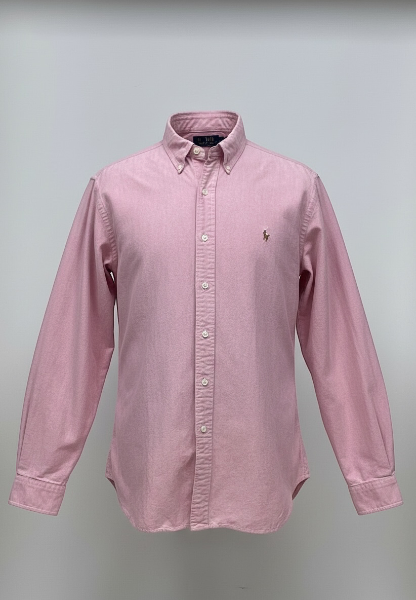 Camisa de botones Polo Ralph Lauren 🏇🏼 Oxford en color rosado oscuro Talla XL Entalle Clásico