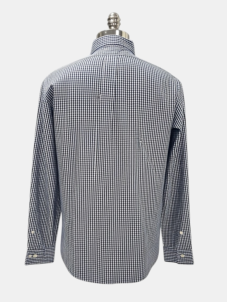 Camisa Brooks Brothers 🐑 de cuadros gingham en azul navy y blanco Talla XL Entalle Regular