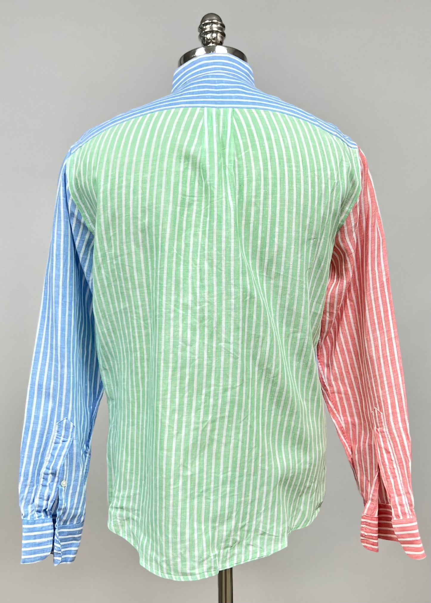 Camisa de botones Vineyard Vines 🐳 De Lino con patrón de rayas multicolor Talla L Entalle Clásico