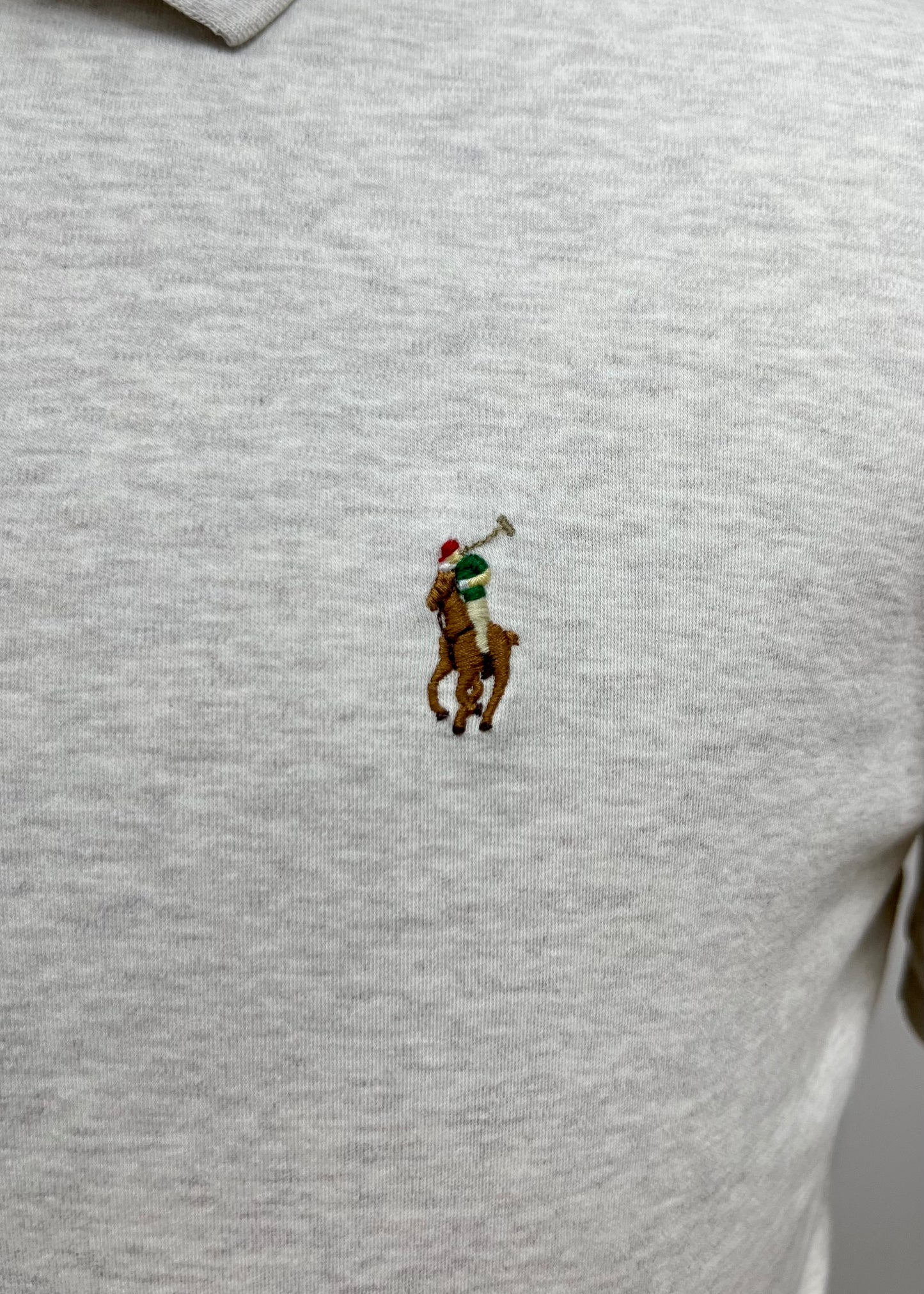 Camiseta Polo Ralph Lauren 🏇🏼 color crema Talla XL Entalle Custom Slim Fit