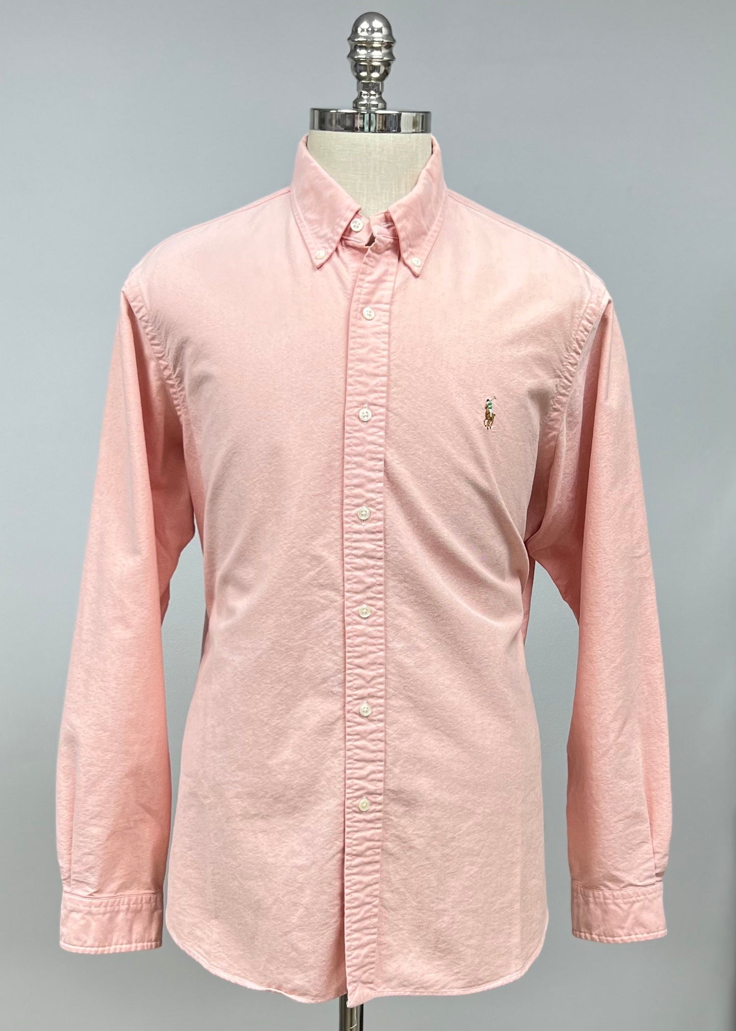 Camisa de botones Polo Ralph Lauren 🏇🏼 Oxford en color salmon Talla L Entalle Regular (ver descripción)