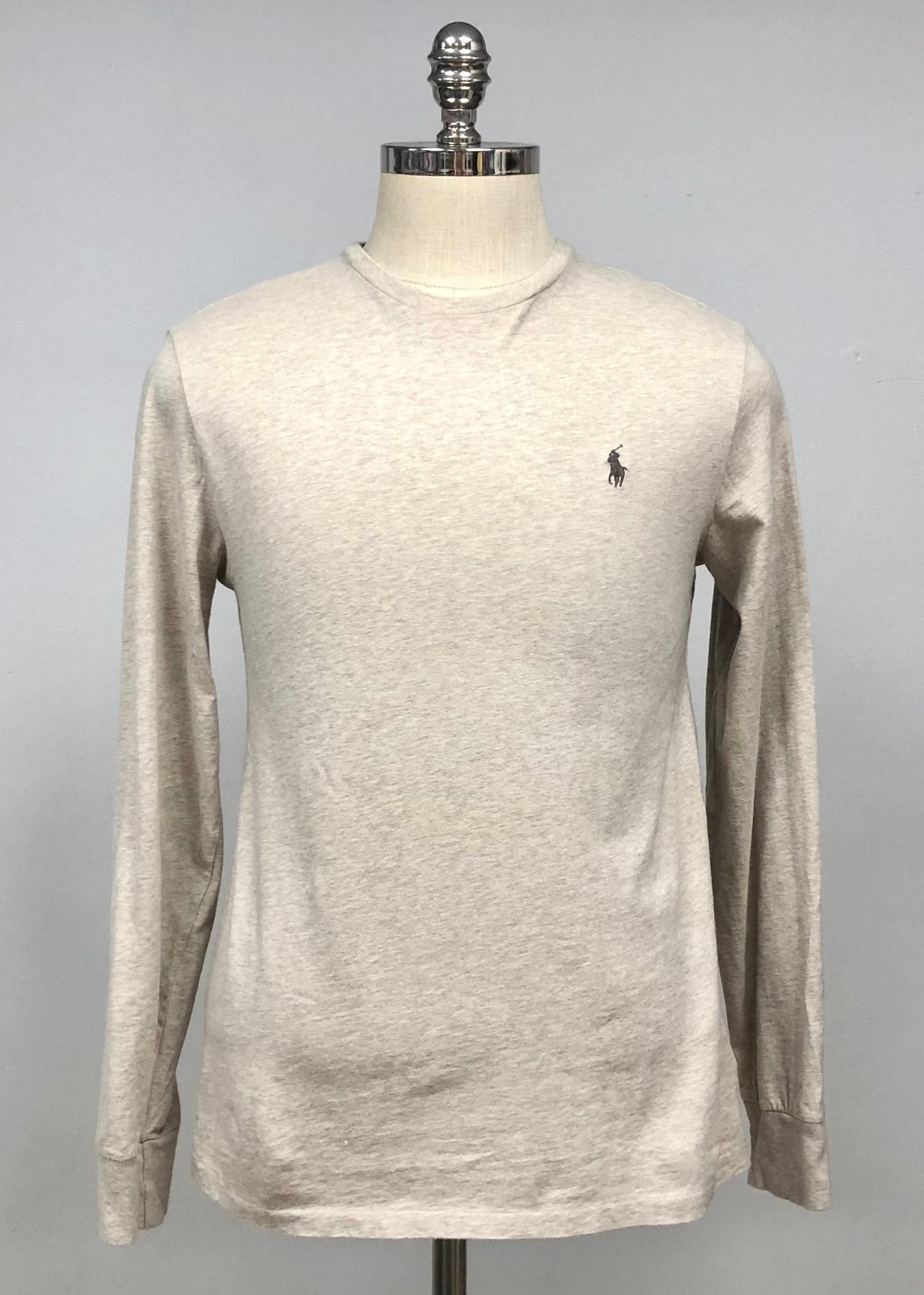 Camiseta cuello redondo Polo Ralph Lauren 🏇🏼 color crema manga larga Talla S