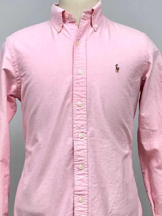 Camisa de botones Polo Ralph Lauren 🏇🏼 Oxford en color rosado claro Talla L Clásico