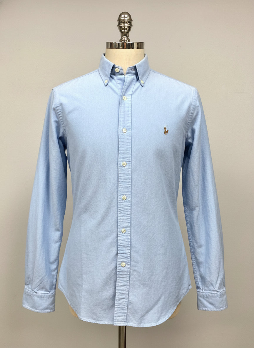 Camisa de botones Polo Ralph Lauren 🏇🏼 Oxford en color celeste Talla L Entalle Clásico