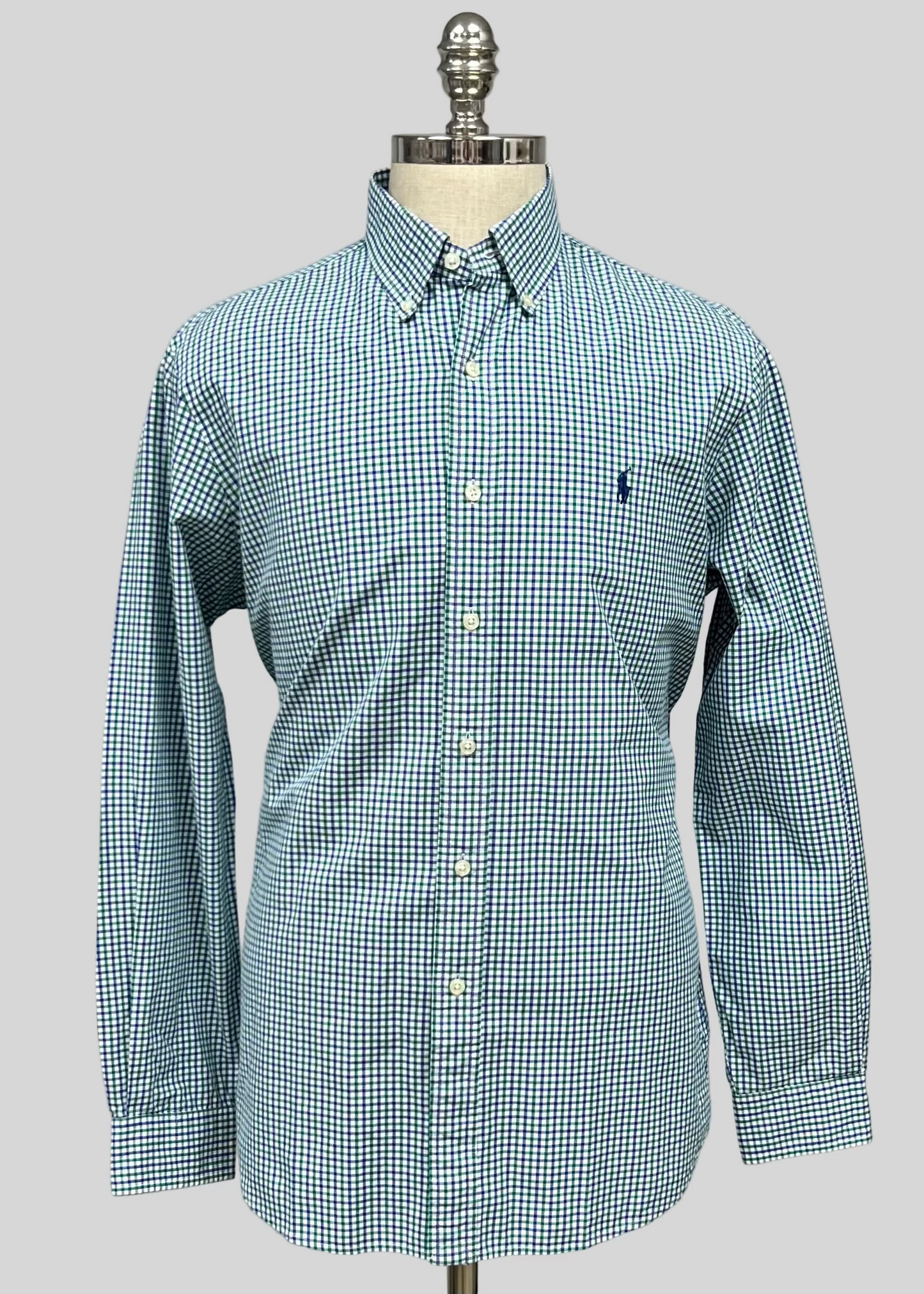 Camisa de botones Polo Ralph Lauren 🏇🏼 de cuadros verde, azul y blanco Talla M Entalle Regular