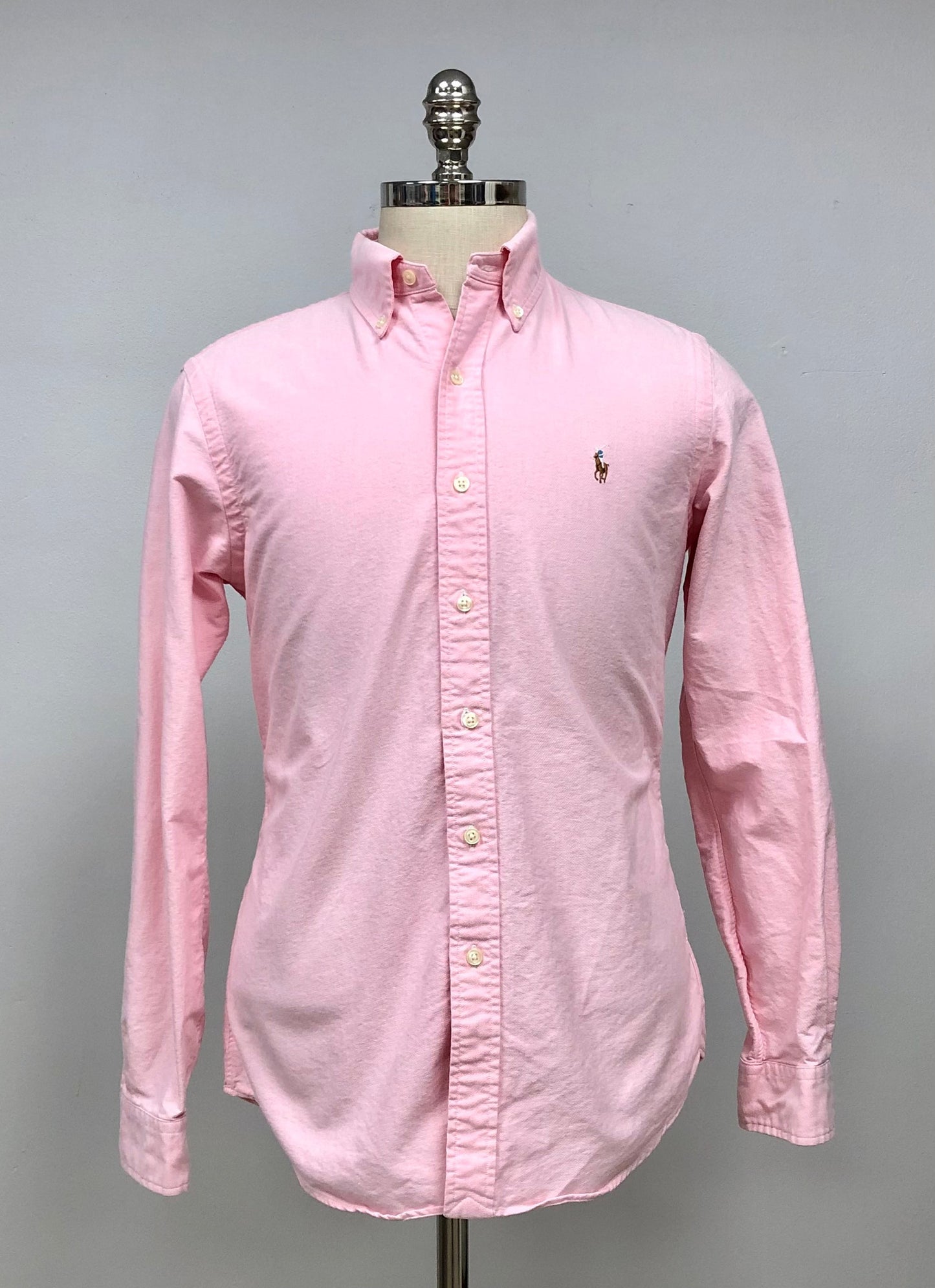 Camisa de botones Polo Ralph Lauren 🏇🏼 Oxford en color rosado claro Talla L Clásico