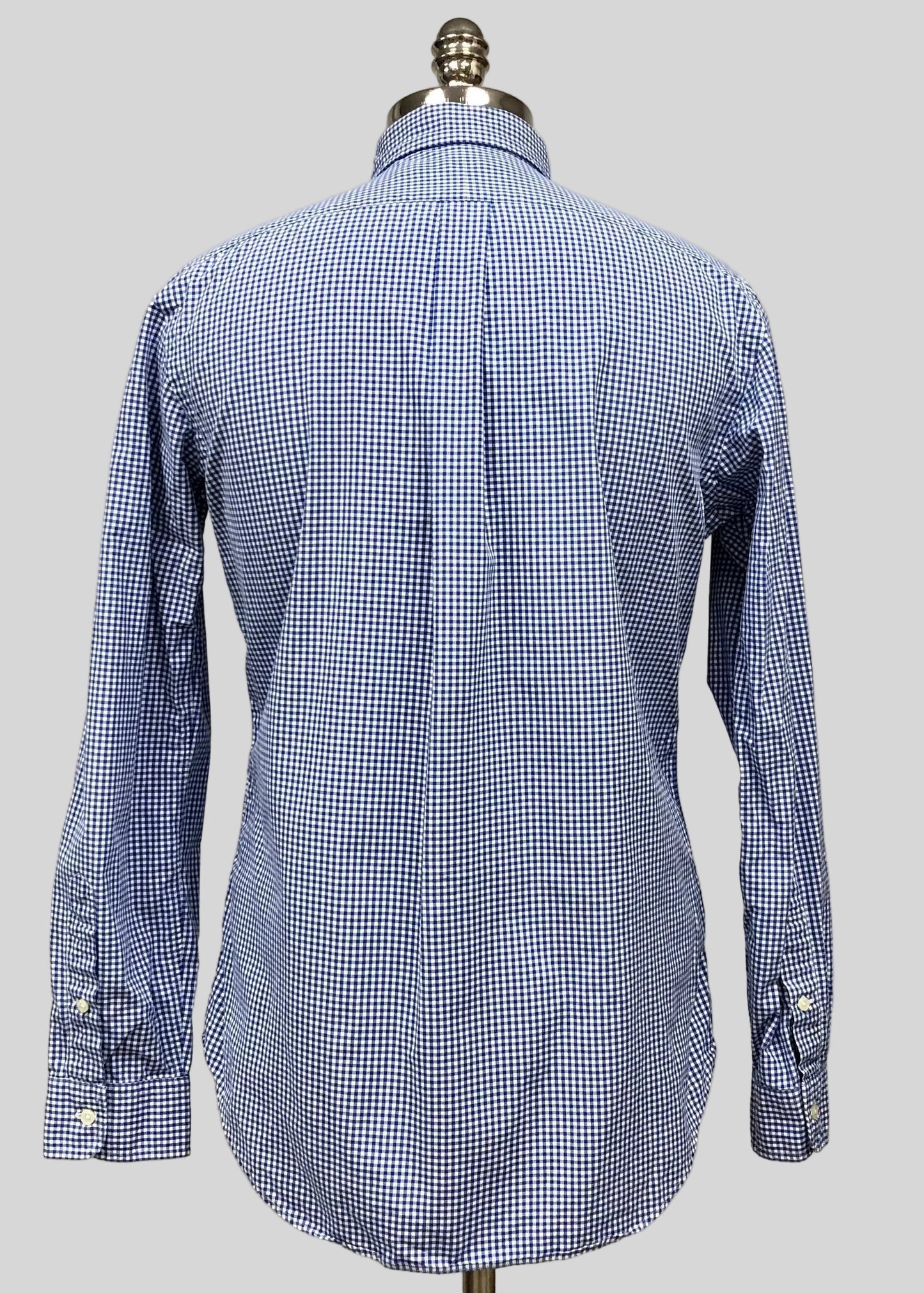 Camisa Polo Ralph Lauren 🏇🏼 con patron de cuadros gingham azul y blanco Talla L Entalle Regular