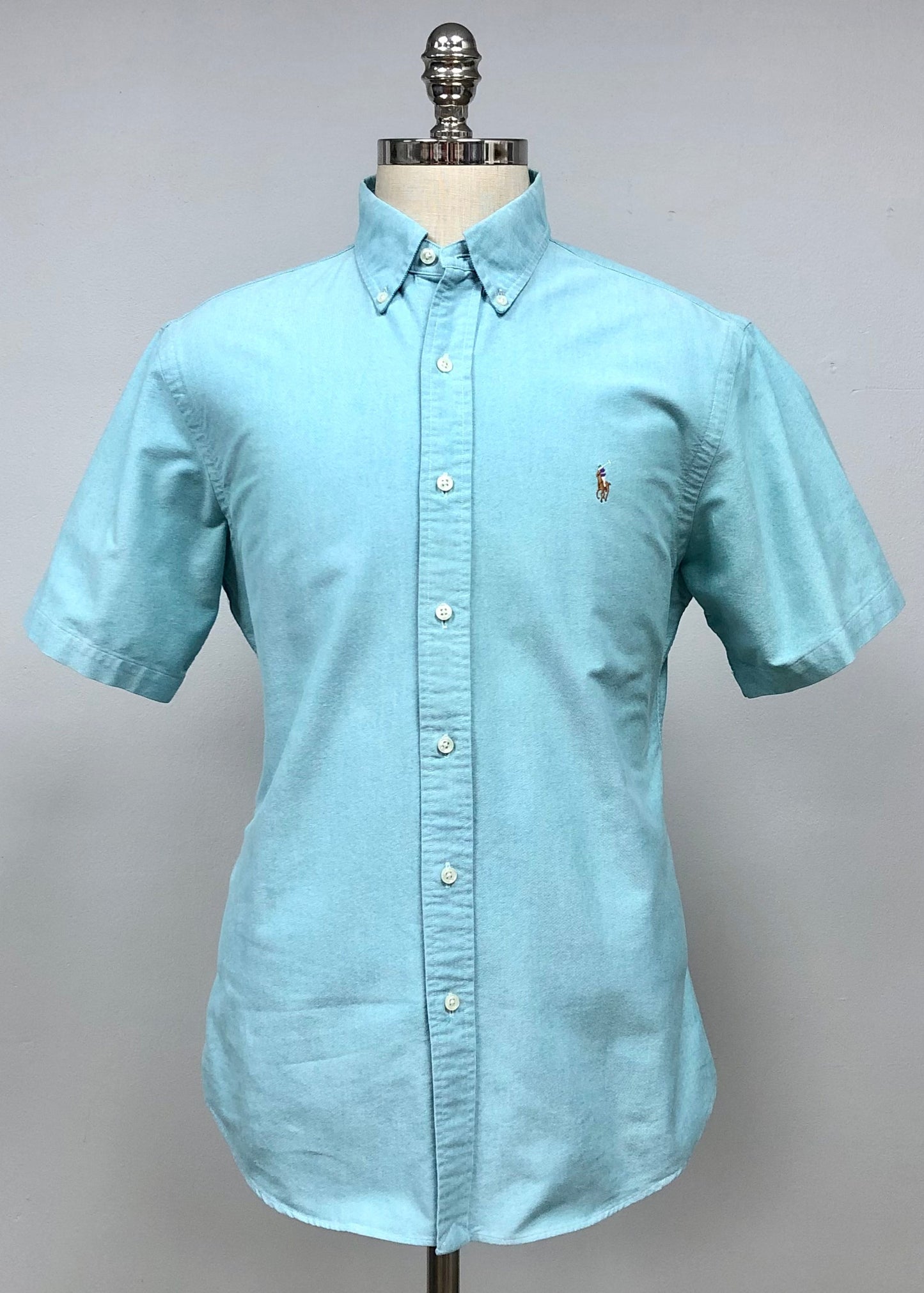 Camisa de botones en color turquesa Oxford Polo Ralph Lauren 🏇🏼 Talla L Entalle Regular