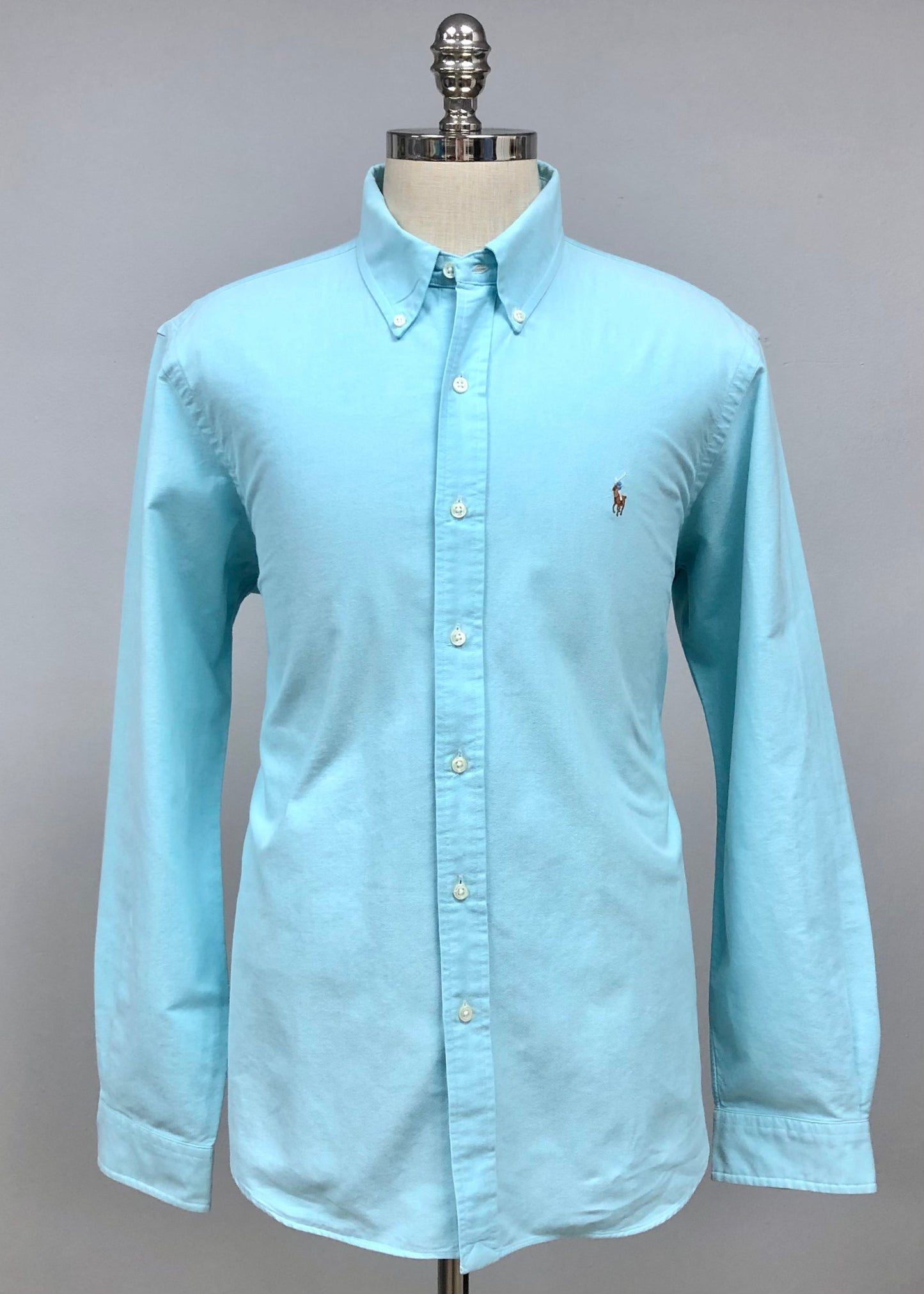 Camisa de botones Polo Ralph Lauren 🏇🏼 Oxford en color turquesa Talla M Entalle Slim Fit