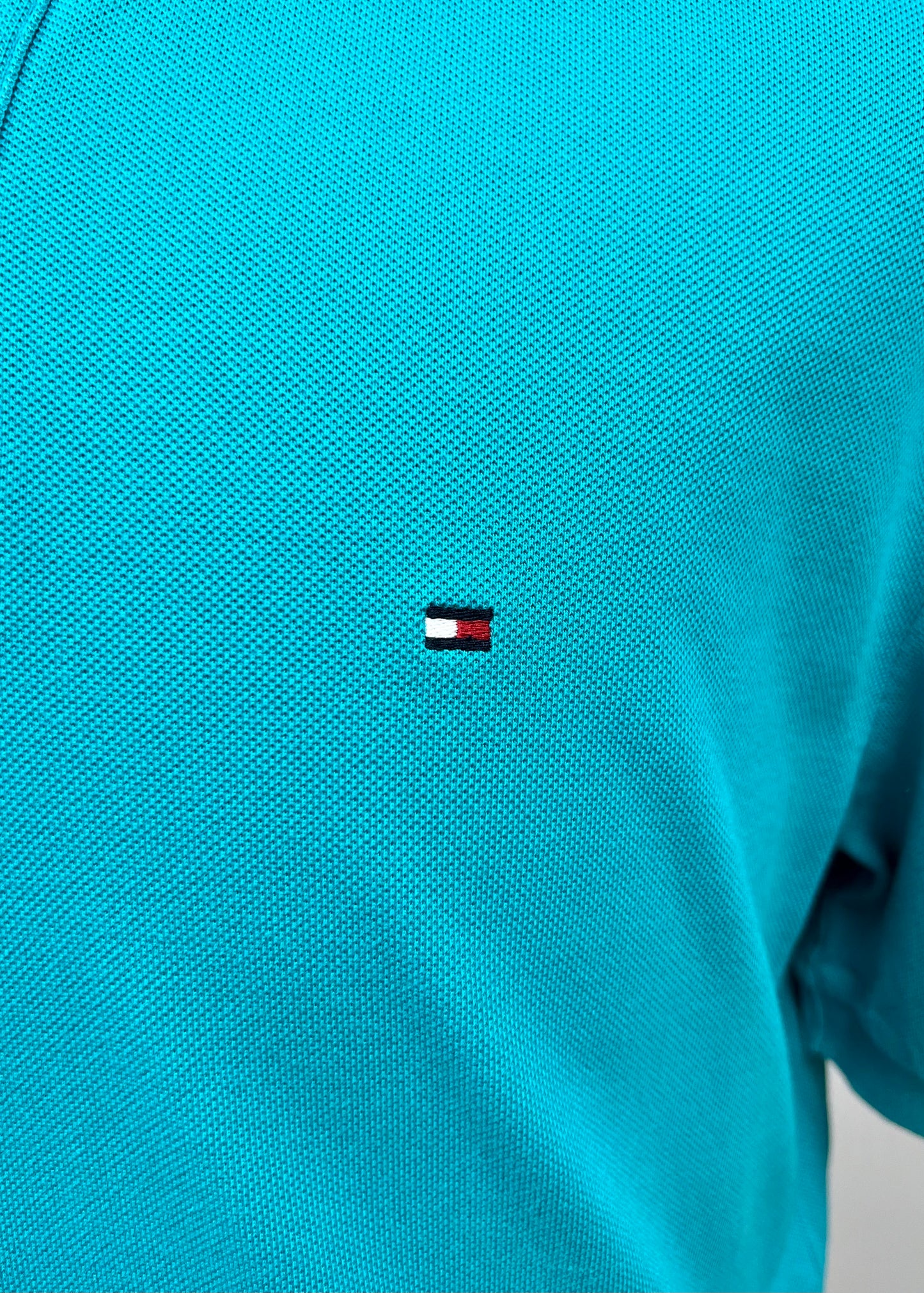 Camiseta Polo Tommy Hilfiger 🇺🇸 color turquesa Talla L Entalle Clásico