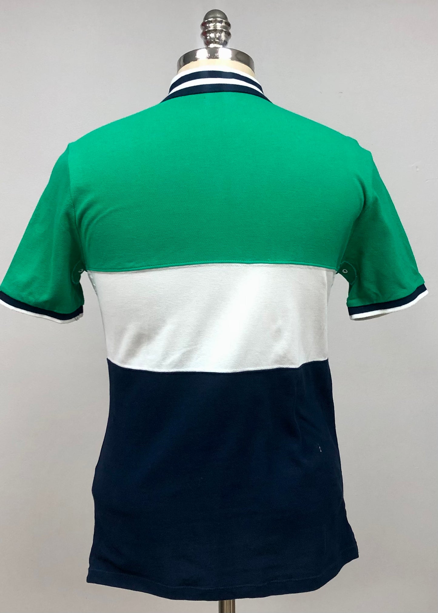 Camiseta Polo Ralph Lauren 🏇🏼 con franjas en color verde, blanco y azul navy Talla S Custom Slim Fit