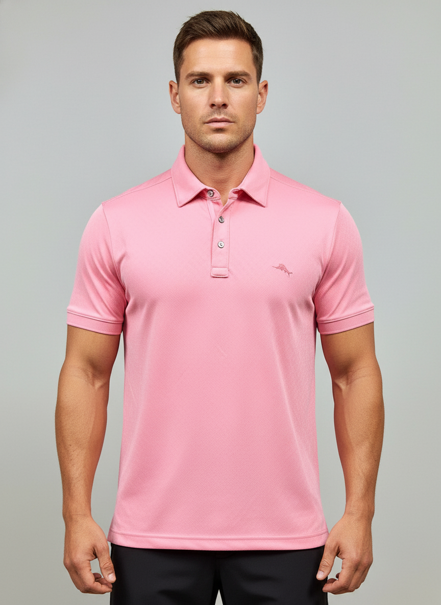 Camiseta Polo Tommy Bahama 🐬 color rosado Talla L Entalle Regular