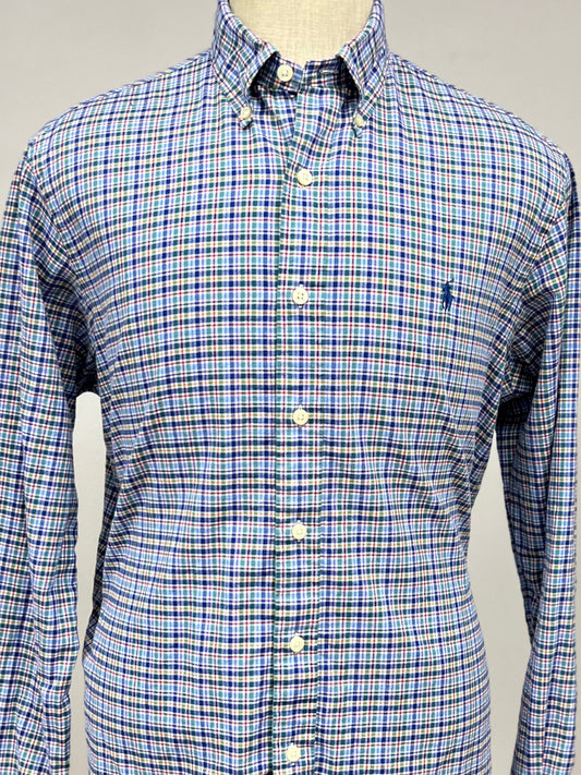 Camisa Polo Ralph Lauren 🏇🏼 con patrón de cuadros multicolor Talla S Entalle Regular