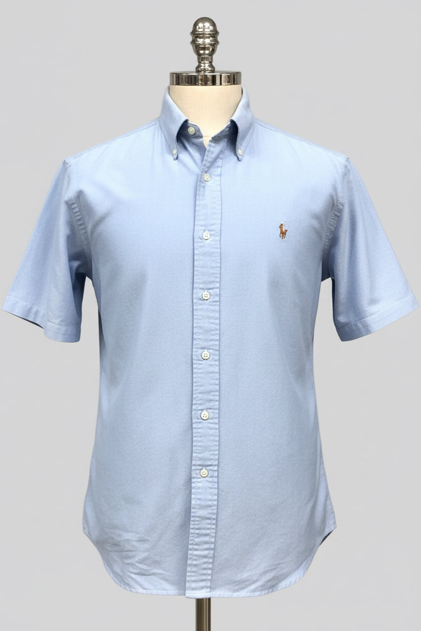 Camisa de botones Polo Ralph Lauren 🏇🏼 Oxford en color celeste Talla L Entalle Slim Fit