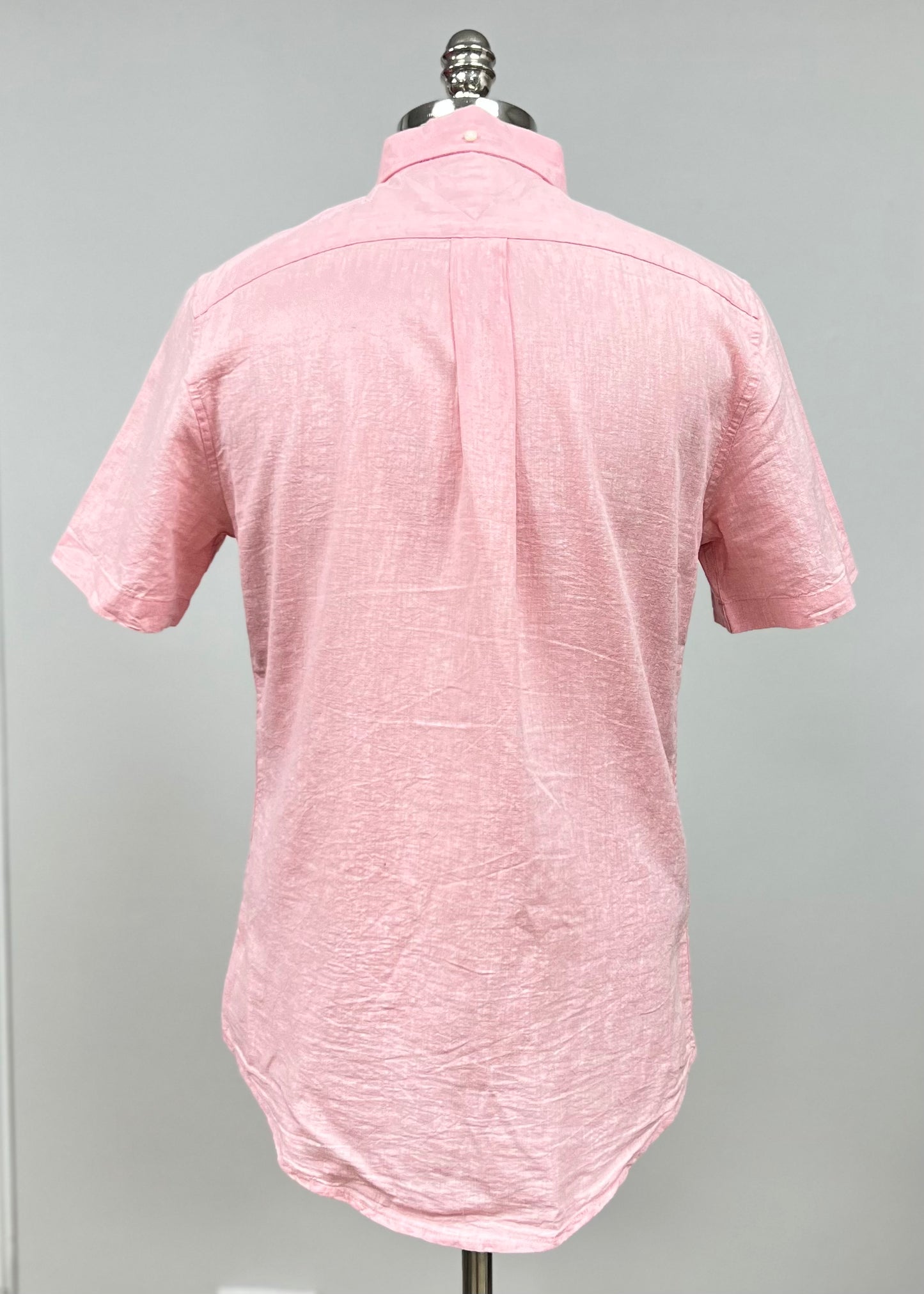 Camisa de botones Tommy Hilfiger 🇺🇸 de lino en color rosado claro Talla M Entalle Custom Fit