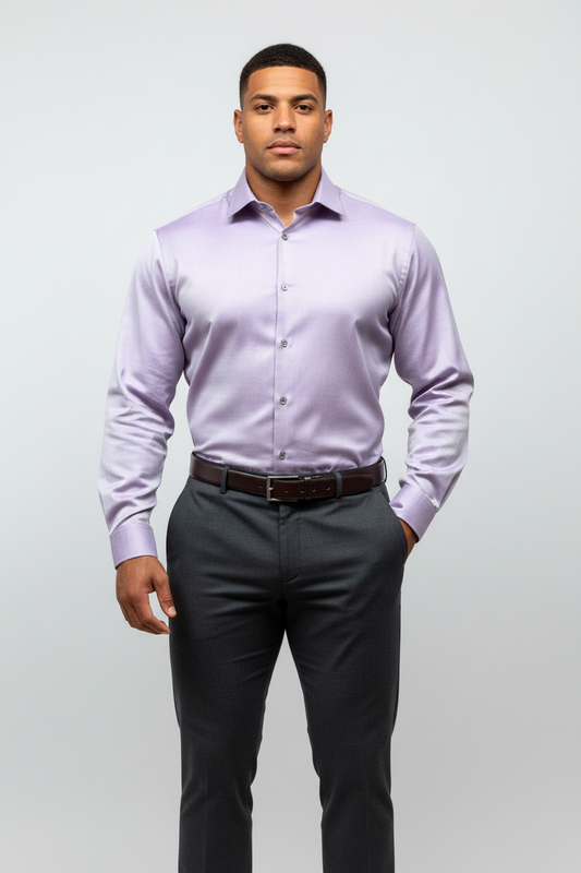 Camisa de botones Armani Jeans 🇮🇹 color morado tornasol Talla M Entalle Slim Fit