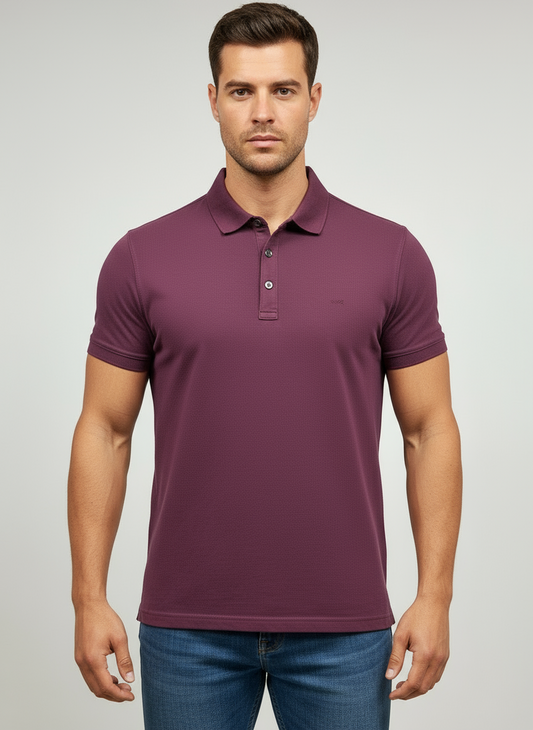 Camiseta Polo Michael Kors color rojo oscuro Talla L Entalle Regular