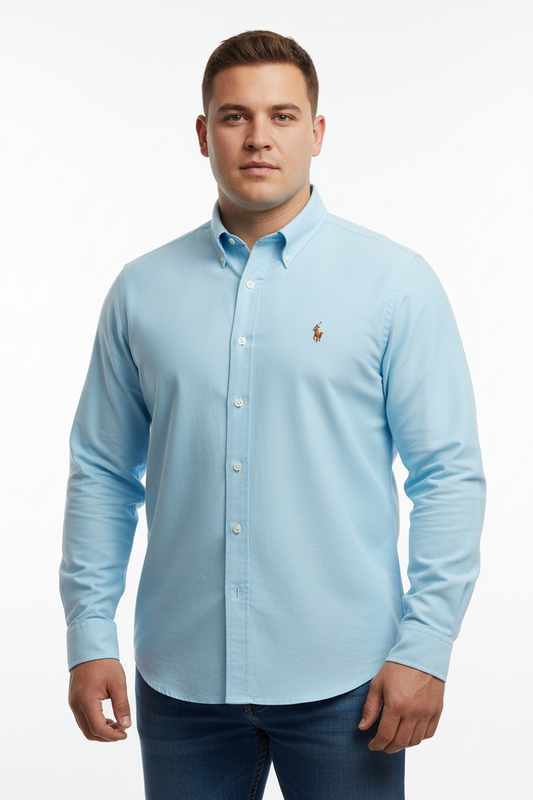 Camisa de botones Polo Ralph Lauren 🏇🏼 Oxford en color turquesa Talla XL Entalle Clásico