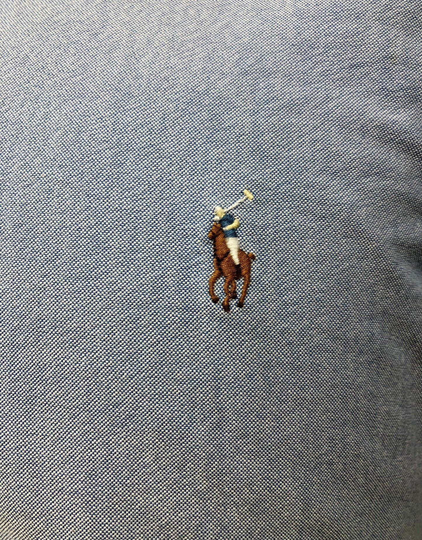 Camisa de botones Polo Ralph Lauren 🏇🏼 Oxford en color celeste Talla XL Entalle Clásica