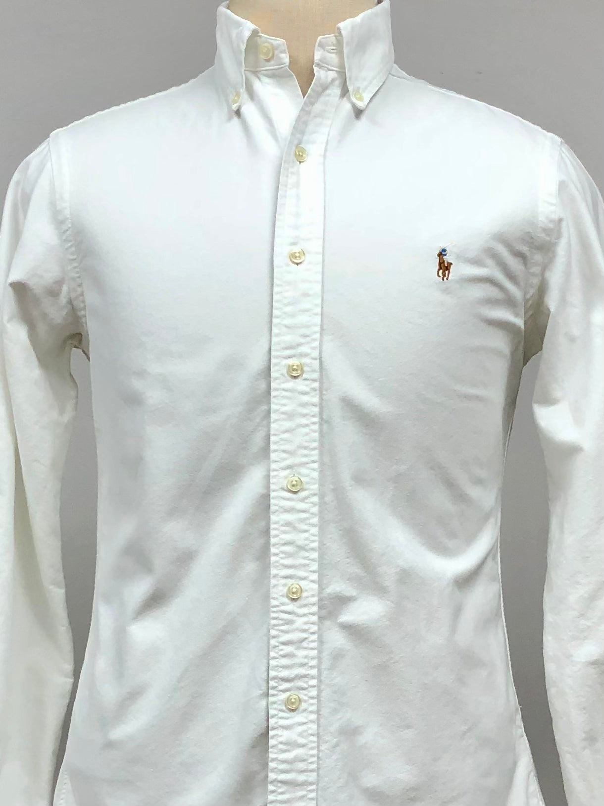 Camisa de botones Polo Ralph Lauren 🏇🏼 Oxford en color blanco Talla L Entalle Regular