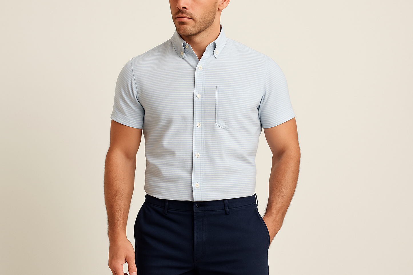 Imagen 1 - Look preppy casual con chinos navy (sin logo)