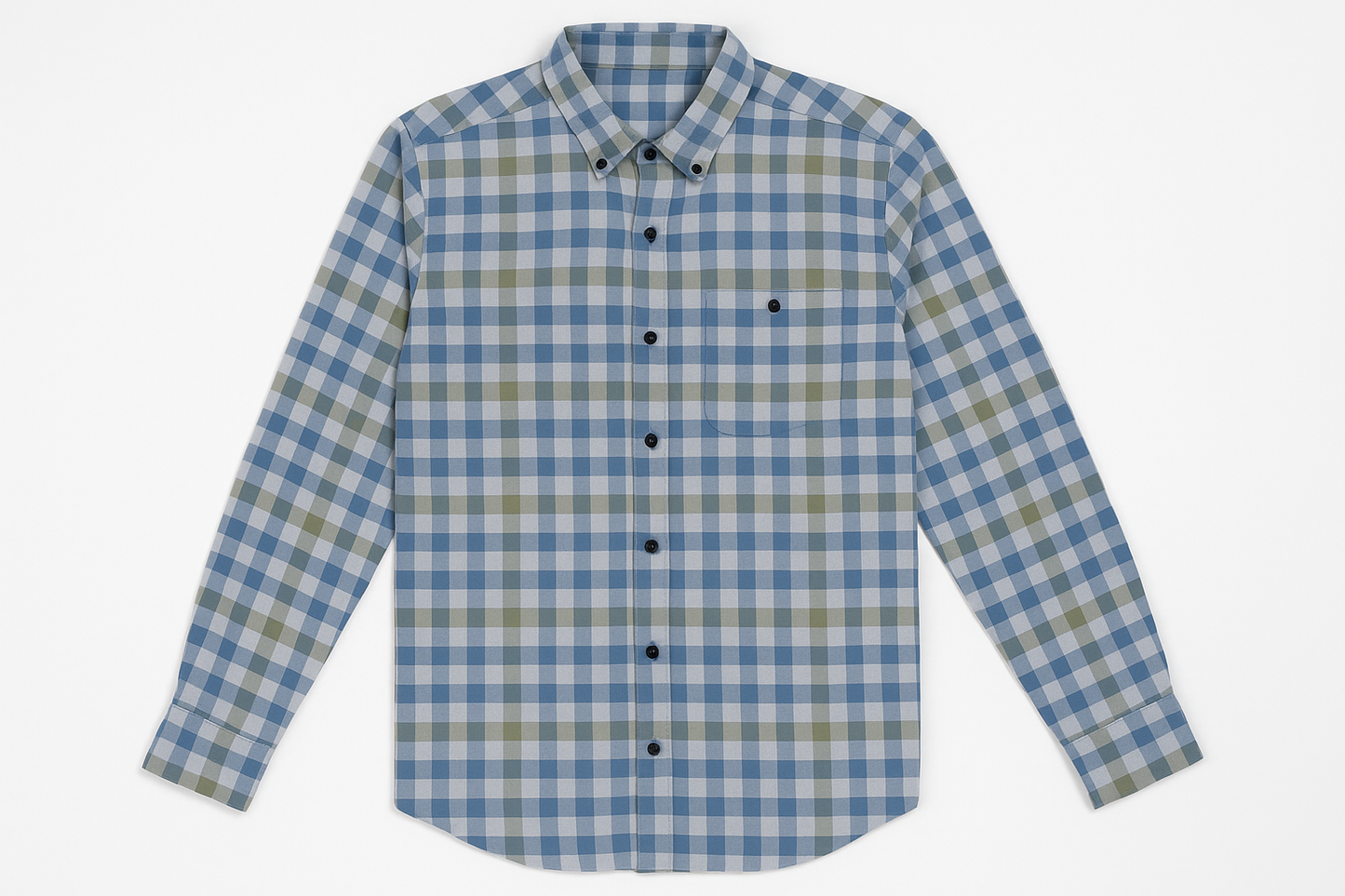 Imagen 1 - Vista frontal plana con botón en bolsillo