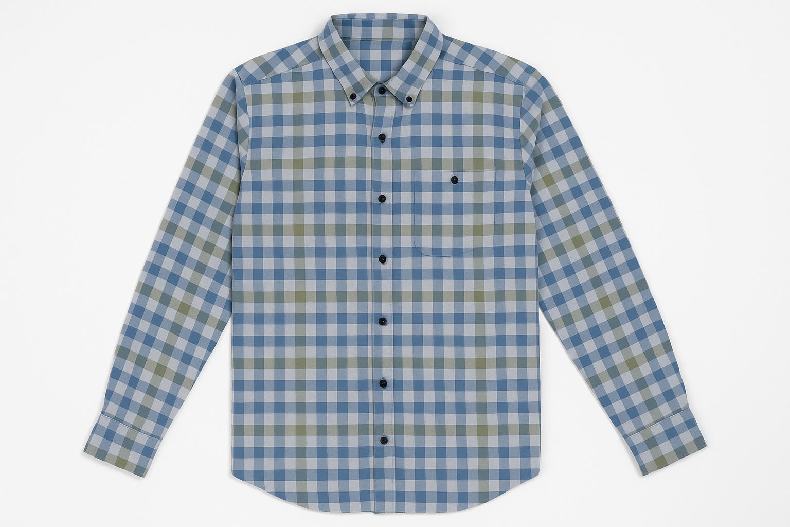 Imagen 1 - Vista frontal plana con botón en bolsillo