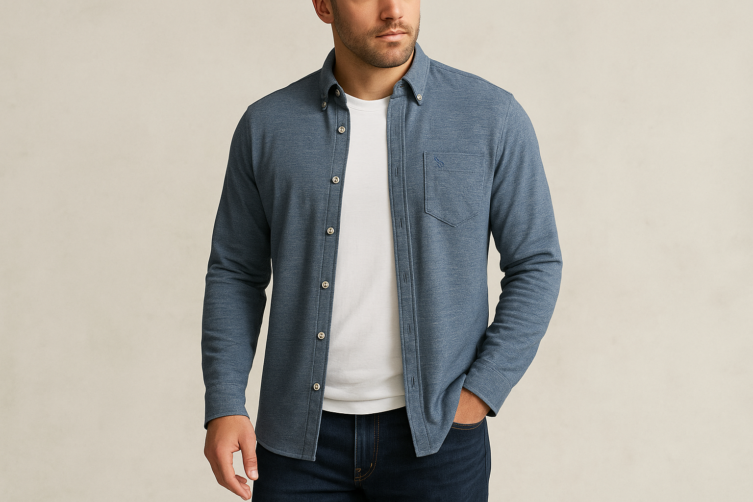 Imagen 2 - Look casual abierto sobre camiseta