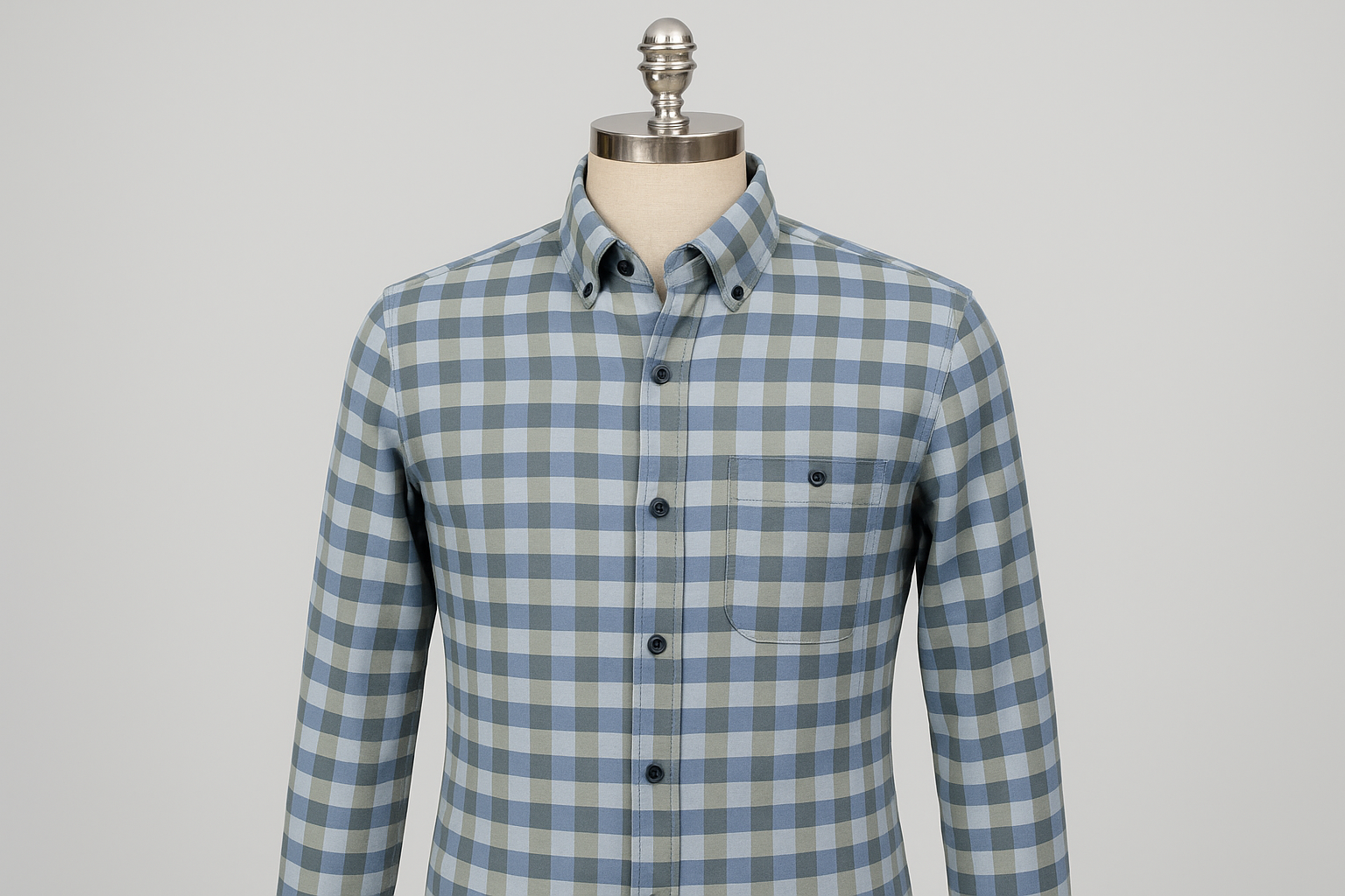 Imagen 2 - Vista en maniquí frontal con botón en bolsillo