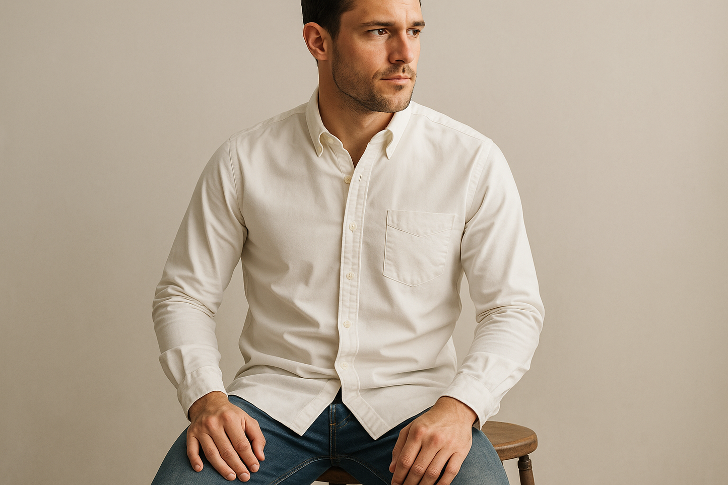 Imagen 5 - Modelo sentado en taburete vintage