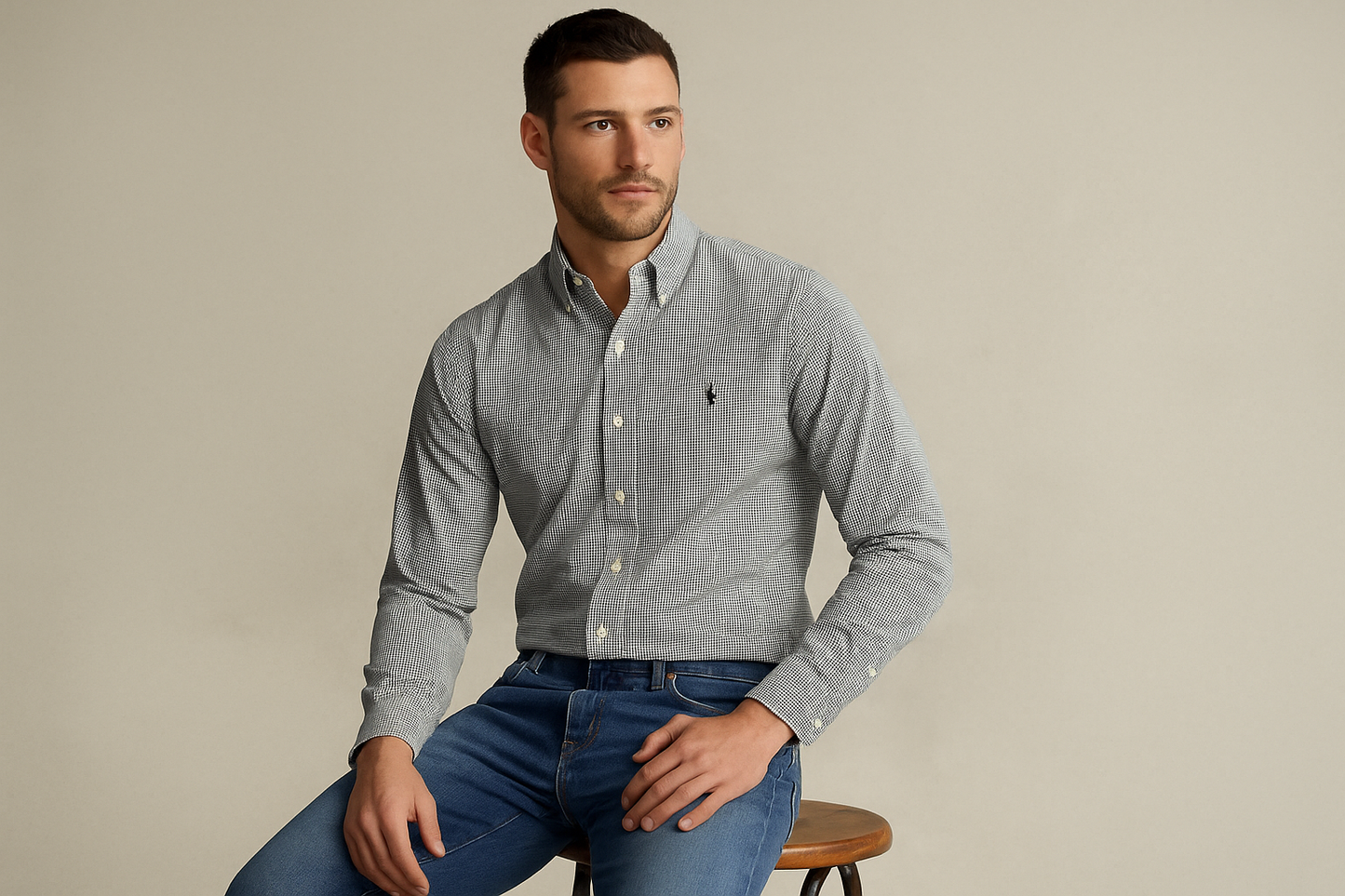 Imagen 5 - Modelo sentado en taburete vintage