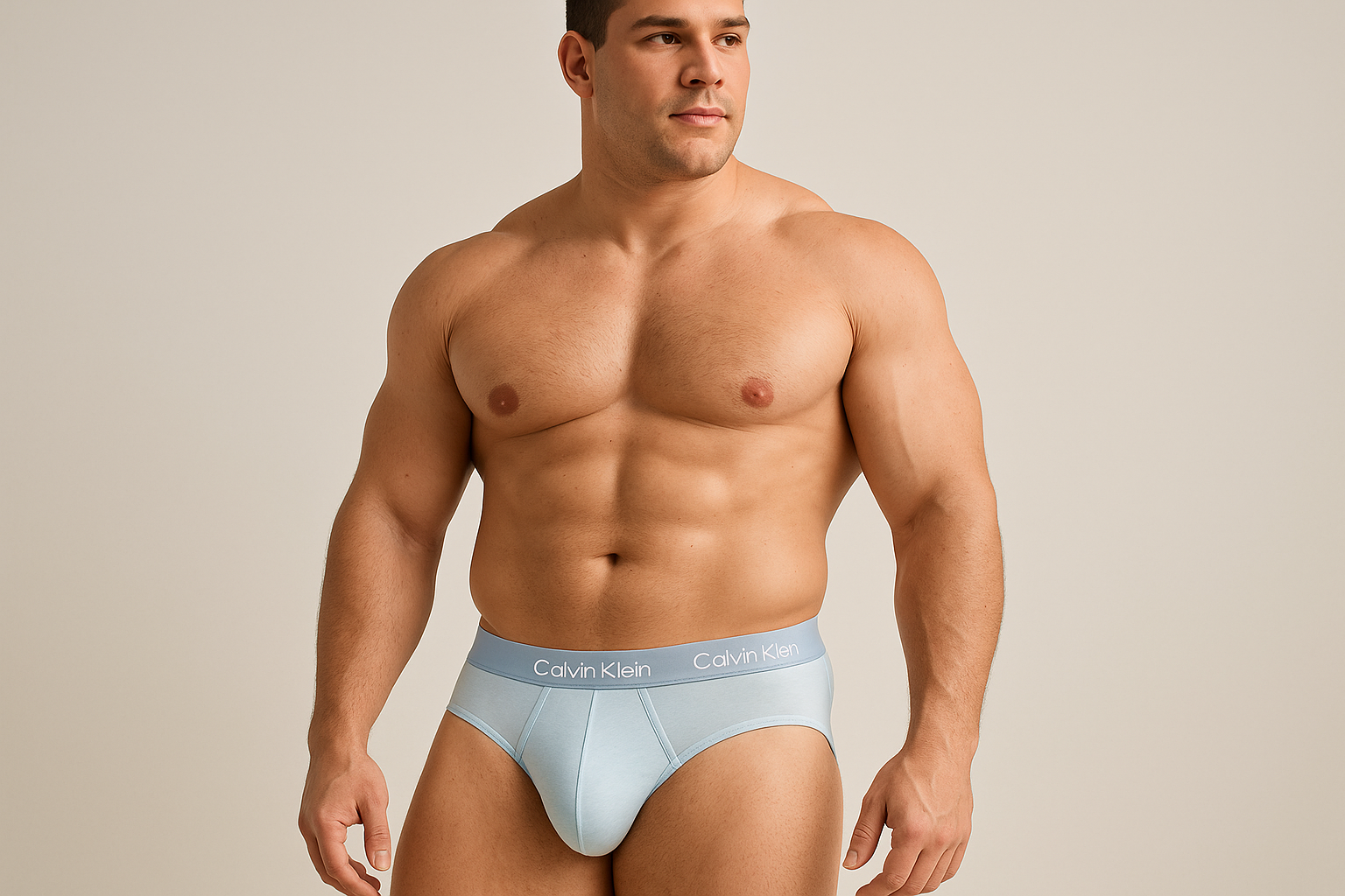 Imagen 6 - Boxer azul claro tres cuartos