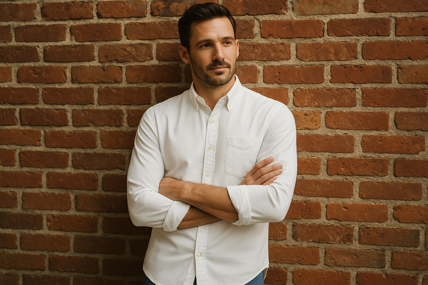 Imagen 6 - Modelo apoyado en pared de ladrillo