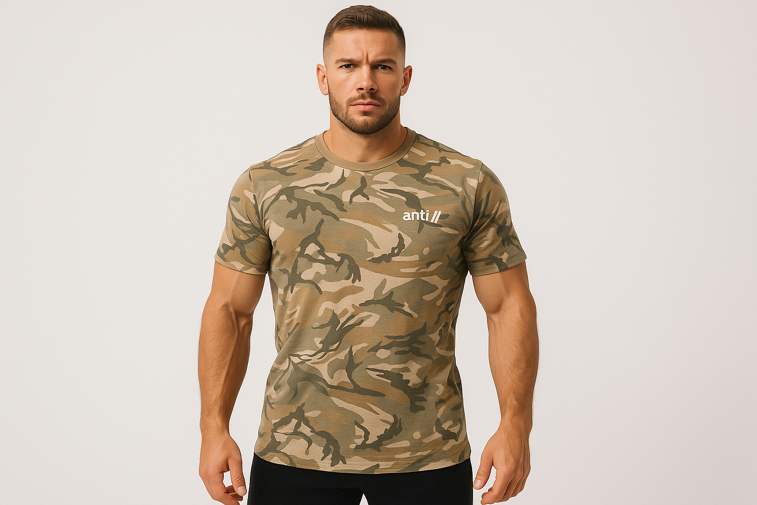 Imagen con modelo atlético musculoso