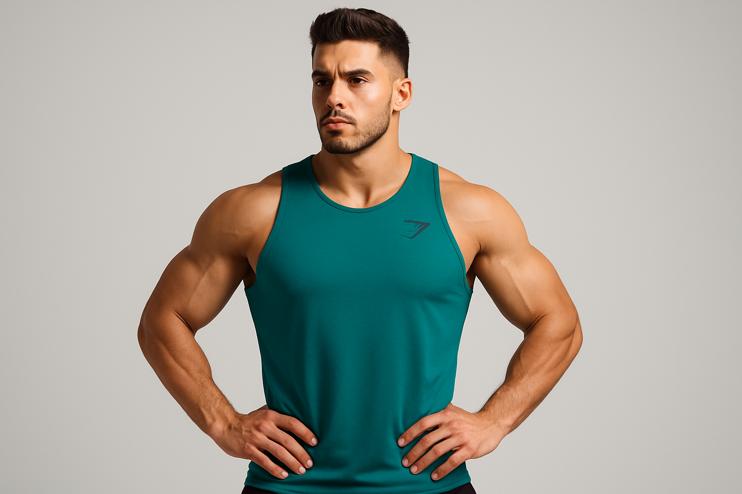 Imagen con modelo atlético musculoso