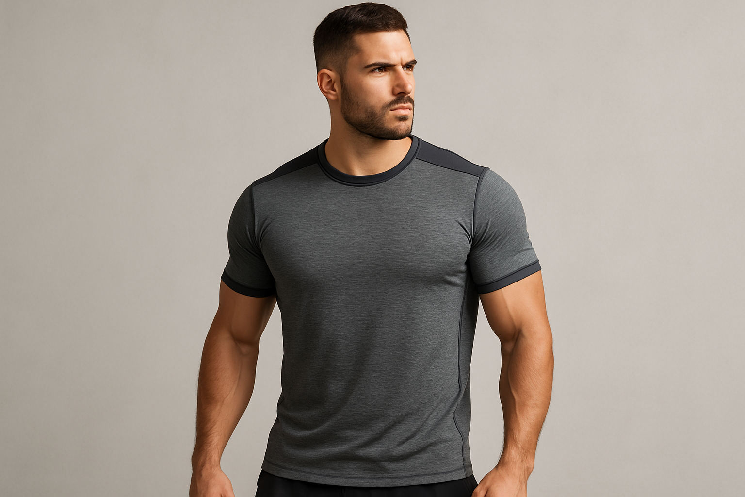 Imagen con modelo atlético musculoso