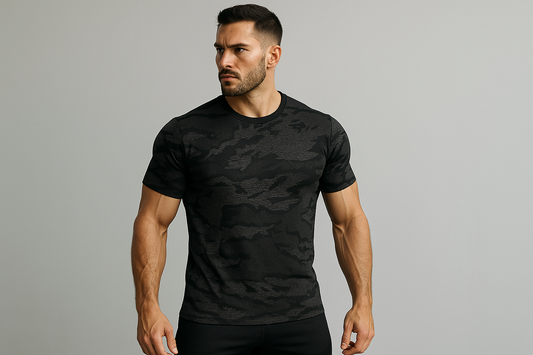 Imagen con modelo atlético musculoso