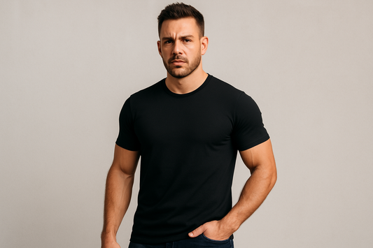 Imagen con modelo atlético musculoso